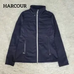 HARCOUR　アルクール　乗馬　ジャケット　アウター　裏起毛　ネイビー　ロゴ