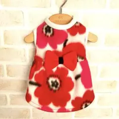 犬服　ハンドメイド　フリース花柄