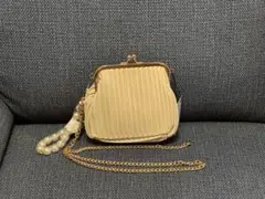 【新品未使用】アイボリー プリーツ パーティーバッグ