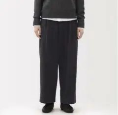 【新品・未使用】無印良品　婦人　縦横ストレッチ起毛　タックワイドパンツ　Mサイズ