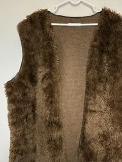 FREAK'S STORE ブラウン ファー ベスト
