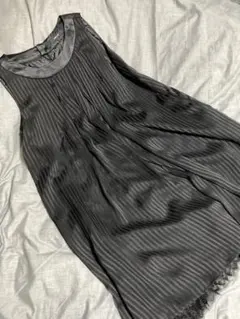 COMME CA ISM L ストライプレースチュニック 卒業式 入学式