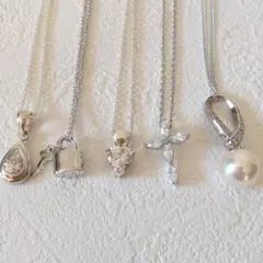 シルバーネックレス 5本セット No.2