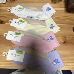 キッズ靴下 4足セット ウサギ刺繍　8-10才