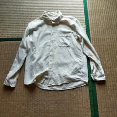 UNIQLO クリーム色 長袖シャツ フランネル