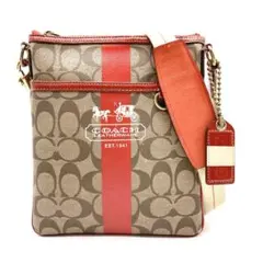極美品　COACH 　コーチ　メッセンジャーバッグ　ショルダーバッグ　ヘリテージ 極美品✨COACH ヘリテージ メッセンジャーバッグ PVC 大容量