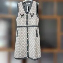 スーパービューティー　ベスト　　未使用 スーパービューティー ベスト 2023年春夏入荷 段ボールニット