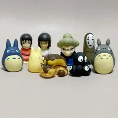 ★スタジオジブリ★千と千尋の神隠し となりのトトロ ソフビ 指人形 9体セット