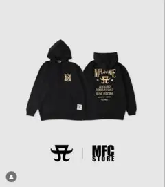 福岡限定　浜崎あゆみ×MFC フーディー　ブラック×ゴールド　Lサイズ