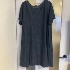 ジャーナルのdenim生地　半袖ワンピースのサムネイル