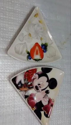 ミッキー＆ミニー セレブリティフォト ケーキ風ディッシュセット皿・ボウル　2枚