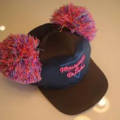 ミッキー　ポンポン　耳付き　ファンキャップ　ディズニー　帽子