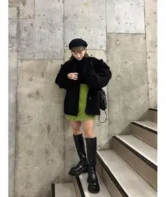 TWEED FRINGE S/SK ツイード フリンジ ショートスカート　SLY