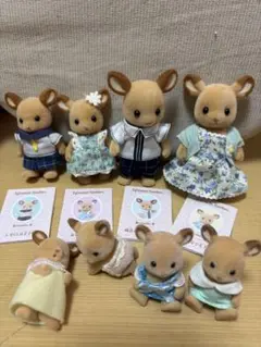 【廃盤】シルバニアファミリー シカファミリー 8体セット 赤ちゃん4体付き