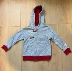ユニクロ　子供用　パーカー　110cm スヌーピー　グレー/レッド