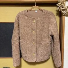 UNIQLO ノーカラージャケット L ベージュ