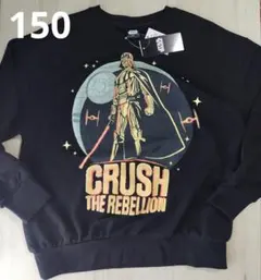 新品　150cm　スターウォーズ　トレーナー　黒のサムネイル