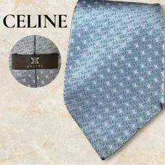 CELINE セリーヌ ネクタイ ロゴ 総柄 トリオンフ グレー イタリア製
