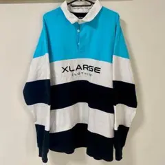 【美品】XLARGE 人気 ラガーシャツXL レアカラー スウェット