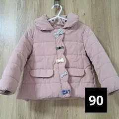 プティマイン ピンク リボン ダウンコート 90