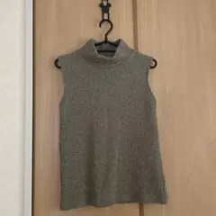 high neck knit vest