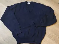 キッズ　Vネックセーター ネイビー 無地 スクールセーター　140cm