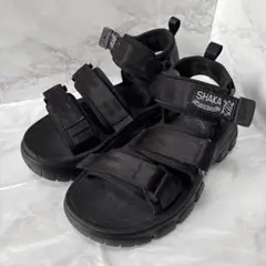 y052413 SHAKA スポーツサンダル ブラック 24 厚底 アウトドアのサムネイル