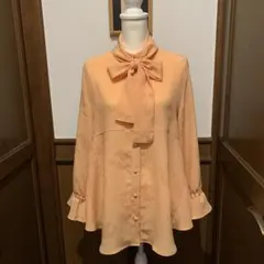 着物リメイク　フリル袖のブラウス　ハンドメイド