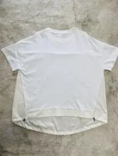 【美品】変形　デザイン　Tシャツ　白　cavvyサビーのサムネイル