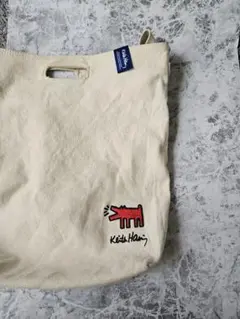 Keith Haring キースヘリング 刺繍キャンバストートバッグ/ショルダー