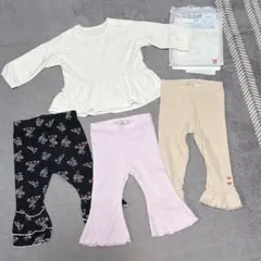 女の子 バースデイ しまむら ユニクロ 長袖　パンツ　80 4点 保育園