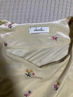 dazzlin 花柄刺繍 ロングスカート ベージュ