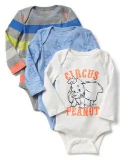 GAP 60cm 長袖 ボディ ロンパース 肌着 3枚セット 新品 男の子