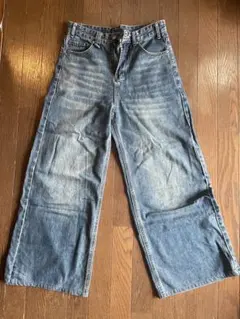 menes似 ワイドストレートデニム