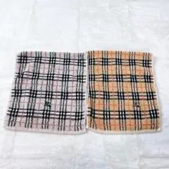 極美品✨バーバリーロンドン　ノバチェック　ホースロゴ　フェイスタオル 2枚セット
