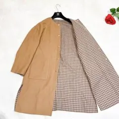 新品同様✨　マッキントッシュ　イベンリー　ノーカラーコート　リバーシブル　38のサムネイル