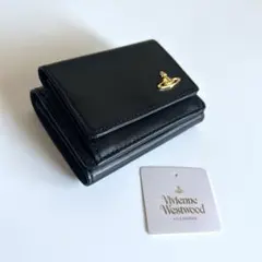 Vivienne Westwood 財布 三つ折り ミニ財布 レザー ブラック
