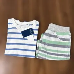 Tシャツ　半ズボン　セット　ボーダー　110