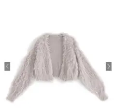 GRL グレイル フェザーニットクロップド丈カーディガン【tt014】