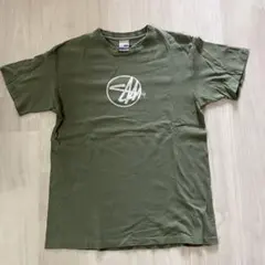 OLD STUSSY Tシャツ M 銀タグ USA製 シングルステッチ カーキ