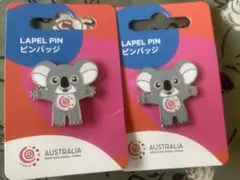 オーストラリア パビリオン コアラ ピンバッジ 2個セット