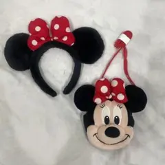 ミニーマウス カチューシャ & ポシェット セット