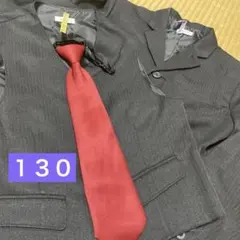 petit-f ブラック　ストライプ　フォーマルスーツ 130