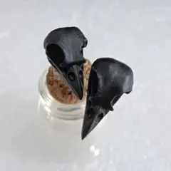 ブラック鳥の頭部デザインピアス　可愛い　お洒落　個性的　カジュアル　ヴィンテージ