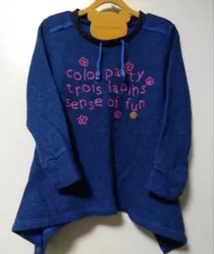 美品　KP アシンメトリー　トレーナー　チュニック　ネイビー トップス　120