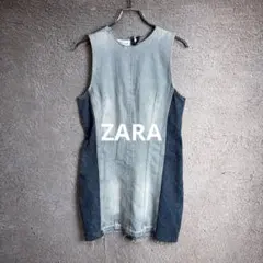 ZARA パッチワーク デニム TRF ワンピース ザラ
