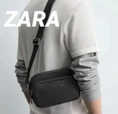 ZARA ザラ ナイロンクロスボディバッグ 新品 ブラック ショルダーバッグのサムネイル