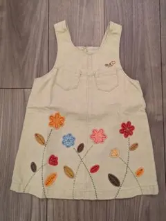 miki house 花刺繍 ジャンパースカート