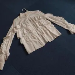 【即購入OK】H&M エイチアンドエム 白シャツ フリル 長袖 S〜M