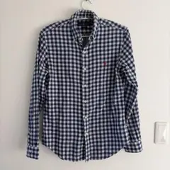 ラルフローレン　シャツ　ギンガムチェック　スリムフィット　Mサイズ